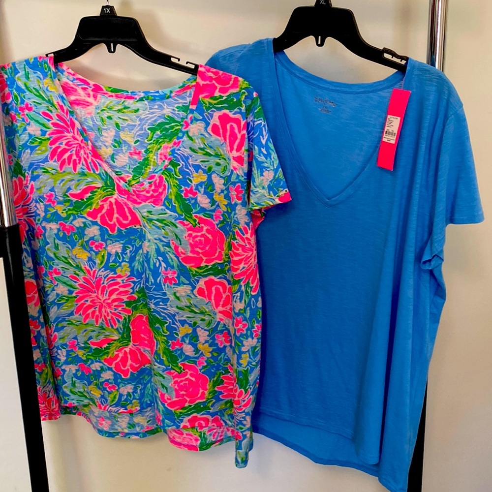 1 NWT & 1 EUC Etta V-Neck Tee